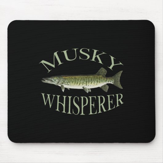 Musky Muskellunge Fish Illustration Art Gevist Muismat (Voorkant)