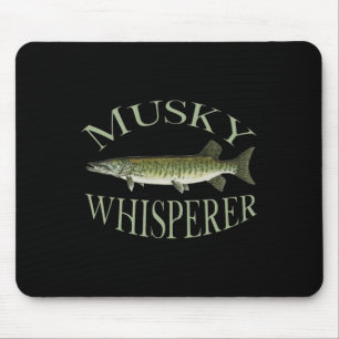 Musky Muskellunge Vissen Illustratie Kunst Vissen Muismat