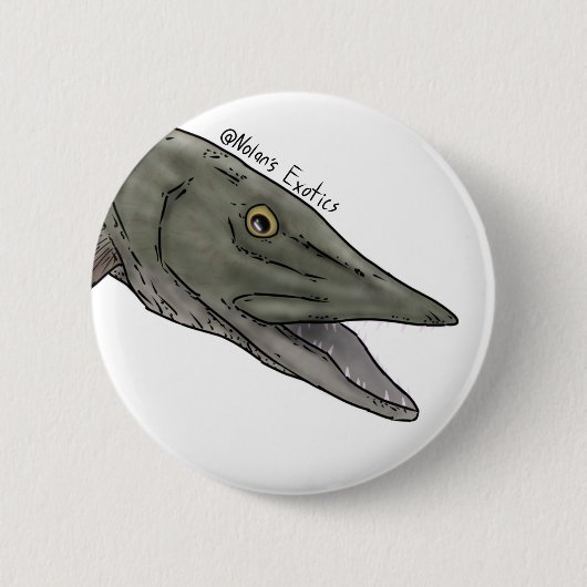 Musky speld ronde button 5,7 cm (Voorkant)