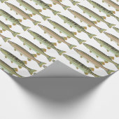 Musky Tiger musky and Northern Pike vector Cadeaupapier (Hoek)