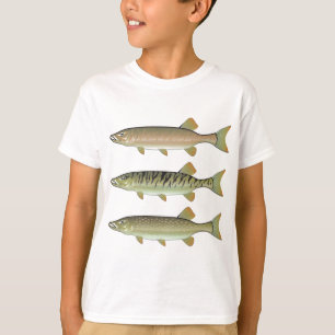 Musky Tiger musky and Northern Pike vector T-shirt