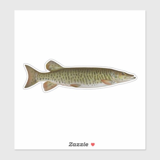 Musky - Zoetwater Gevist Sticker (Vel)