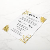 Muslim Arabic Elegant Wedding Folie Uitnodiging (Gedraaid)