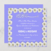 Muslim baby blue Aqiqah Kaart (Voorkant / Achterkant)