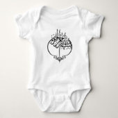 Muslim Baby Bodysuit Bismillah Arabisch Calligrafi (Voorkant)
