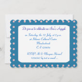 Muslim baby boy Blue Aqiqah Islamic Kaart (Achterkant)