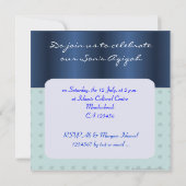 Muslim Baby boy blue aqiqah Islamic Kaart (Achterkant)