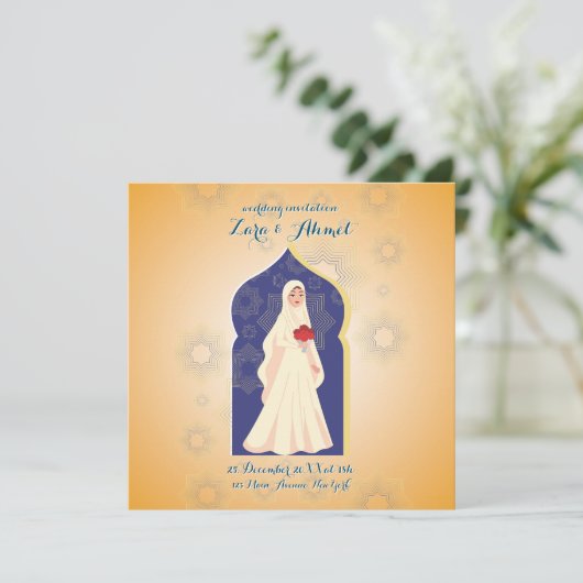 Muslim bachelorette kaart (Staand voorkant)