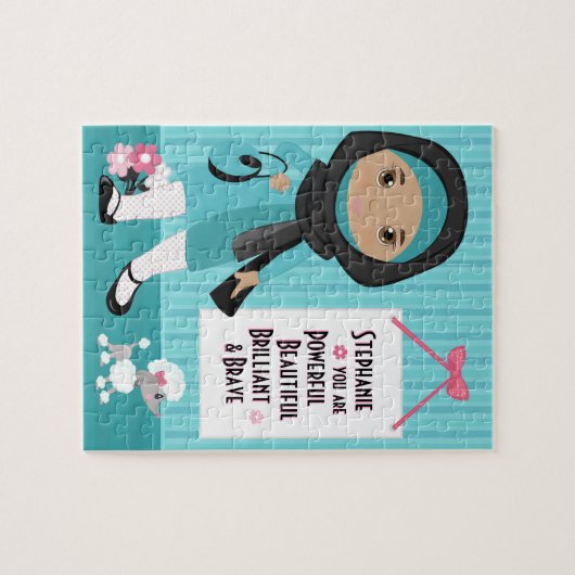 Muslim Beauful and Brave Girl Legpuzzel (Horizontaal)