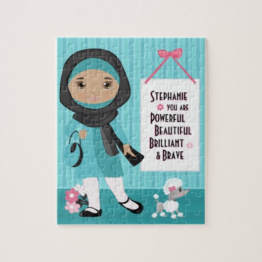 Muslim Beauful and Brave Girl Legpuzzel (Verticaal)