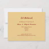 Muslim Celebrations Open House Eid Invitation Kaart (Achterkant)