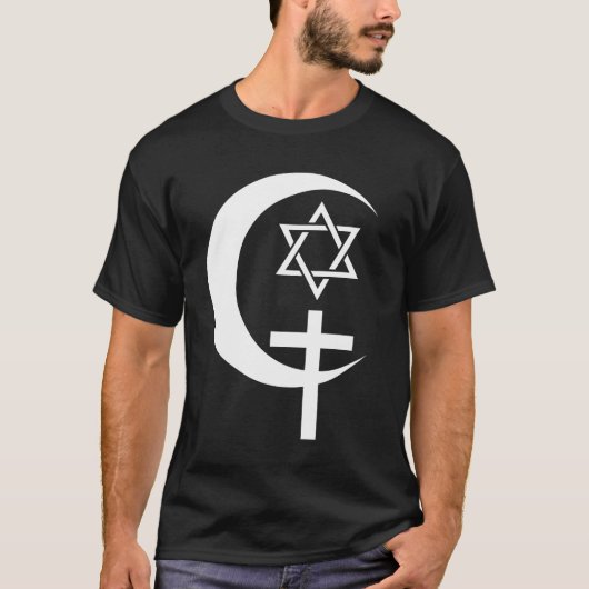 MUSLIM CHRISTELIJK JEW EGYPT PEACE T-SHIRT (Voorkant)