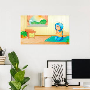 Muslim Girl Praying Poster