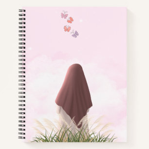 Muslim Girl Spiral Notitieboek – Pastel Islamitisc