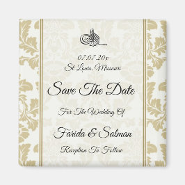 Muslim Gold Save the Date Magnet-uitnodiging Magneet