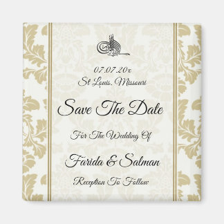 Muslim Gold Save the Date Magnet-uitnodiging Magneet