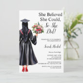 Muslim Hijabi Afstuderen Invitation Kaart (Staand voorkant)