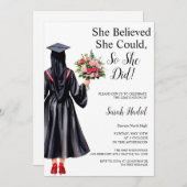 Muslim Hijabi Afstuderen Invitation Kaart (Voorkant / Achterkant)