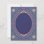 Muslim Hindu Asian Wedding of Mehndi Invitation Kaart (Achterkant)