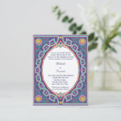 Muslim Hindu Asian Wedding of Mehndi Invitation Kaart (Staand voorkant)