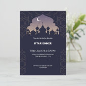 Muslim iftar-uitnodiging kaart (Staand voorkant)