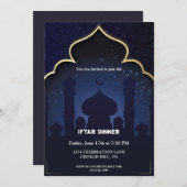 Muslim iftar-uitnodiging kaart (Voorkant / Achterkant)