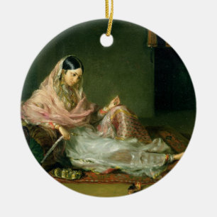 Muslim Lady Reclining, 1789 (olie op doek) Keramisch Ornament