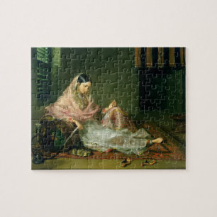 Muslim Lady Reclining, 1789 (olie op doek) Legpuzzel