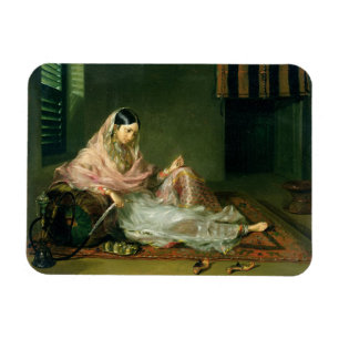 Muslim Lady Reclining, 1789 (olie op doek) Magneet