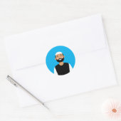 Muslim Man Classic Round Sticker (Envelop)