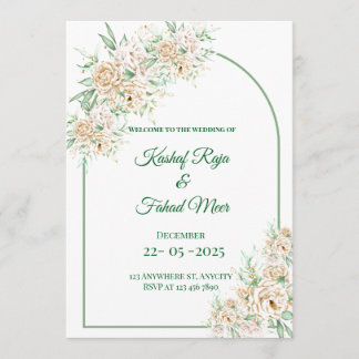 Muslim Nikkah invitation islamic wedding card Kaart