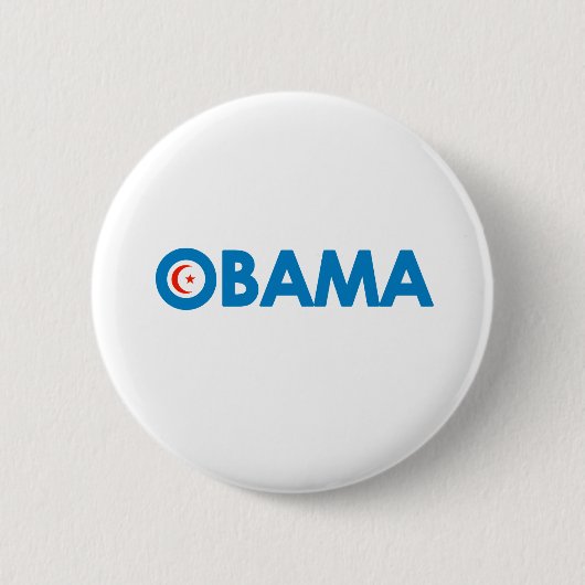 MUSLIM OBAMA RONDE BUTTON 5,7 CM (Voorkant)
