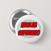 Muslim Superheld Ronde Button 5,7 Cm (Voorkant /achterkant)