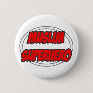Muslim Superheld Ronde Button 5,7 Cm