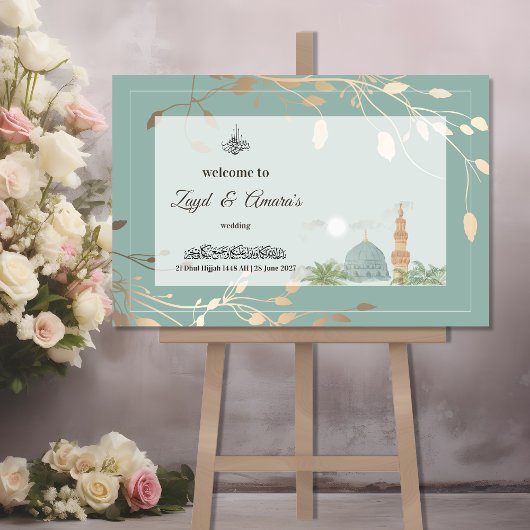Muslim Wedding Welcome Sign Acrylic | Nikah Walima Acryl Bord