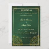 Muslim weeding invitation kaart (Voorkant)