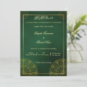 Muslim weeding invitation kaart (Staand voorkant)