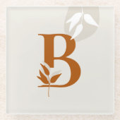 Muslim Woman Monogram Glass Coaster Boho Hijabi Glazen Onderzetter (Voorkant)