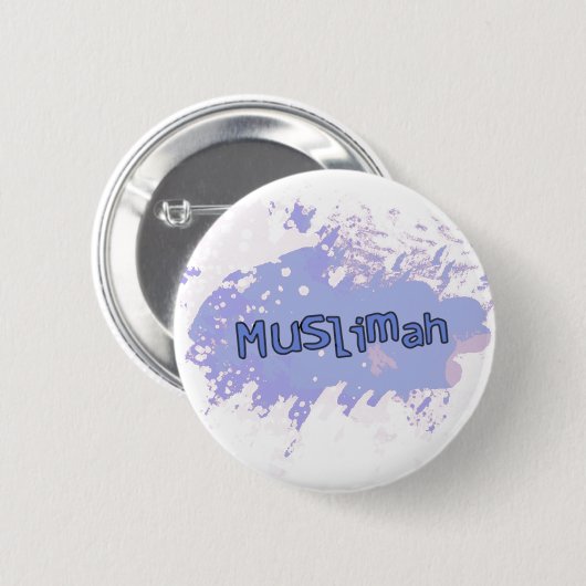 Muslimah Button (Paars) (Voorkant /achterkant)