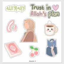Muslimah geloof stickerpakket – Hijabi-meisje, Kor