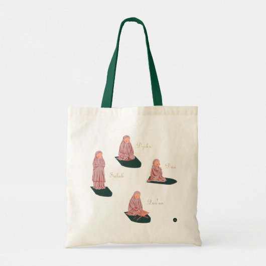 Muslimah Salah, Dzikr, Dua, Qur'an Tote Bag (Achterkant)