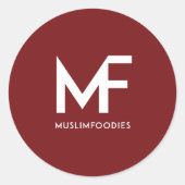 MuslimFoodies Logo Sticker (Voorkant)