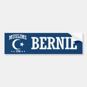 MUSLIMS VOOR BERNIE SANDERS BUMPERSTICKER
