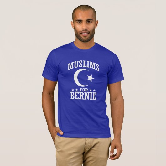 MUSLIMS VOOR BERNIE SANDERS T-SHIRT (Voorkant volledig)