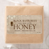 Muslin Honey Verzendlabel Honeycomb & Bee (Insitu)