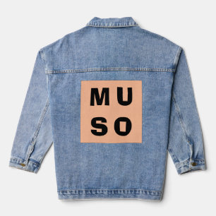 Muso Muzikant Modieuze Muziekliefhebber Perzik Denim Jacket