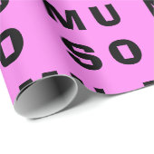 Muso Roze Zwart Moderne Muzikant Liefhebber Cadeaupapier (Rol Hoek)