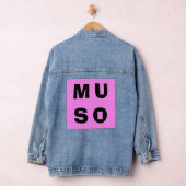 Muso Roze Zwart Stijlvol Chique Muzikant Liefhebbe Denim Jacket (Hangar)