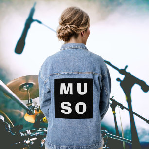 Muso Zwart Witte Muzikant Muziek Liefhebber Statem Denim Jacket