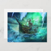 Muspell is sailing the Naglfar ship at Ragnarök Briefkaart (Voorkant / Achterkant)
